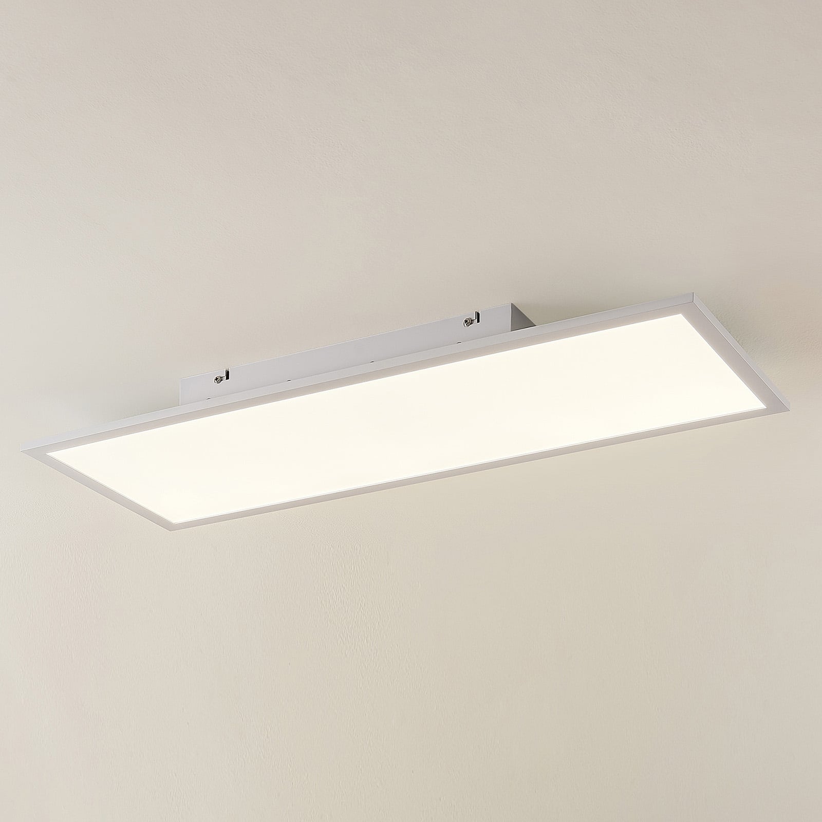 LED-panel Quais hvit aluminium 80x30 cm nærbilde av LED-lys