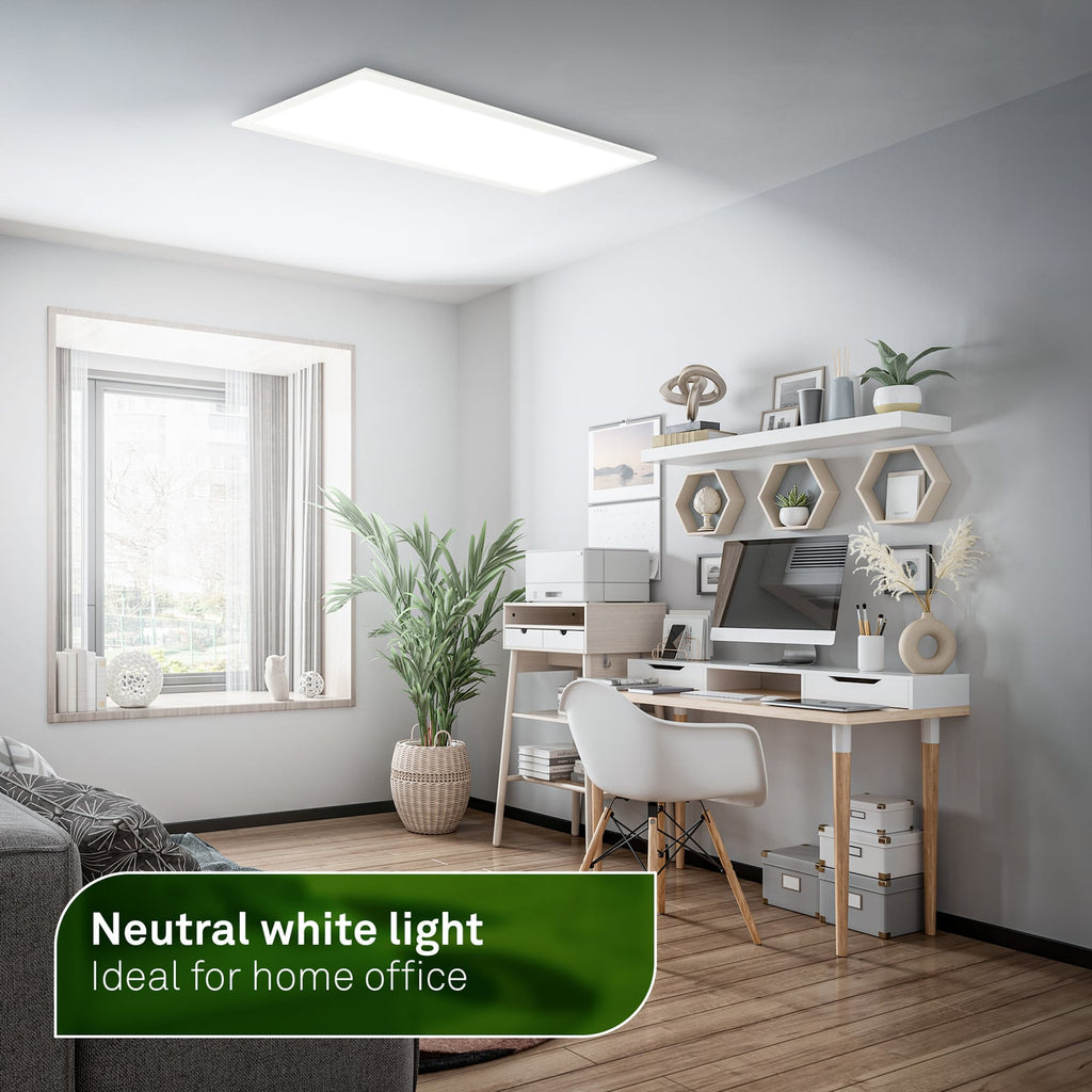 LED-panel Simple A hvit metall detalj