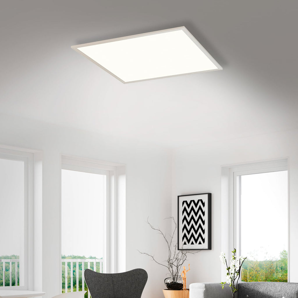 LED-panel Simple hvit 59,5x59,5 cm 38W nøytralhvit bakside