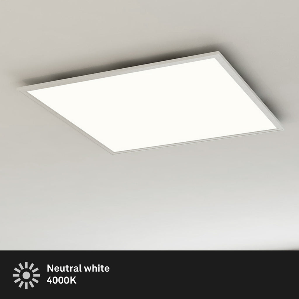 LED-panel Simple hvit 59,5x59,5 cm 38W nøytralhvit sideprofil