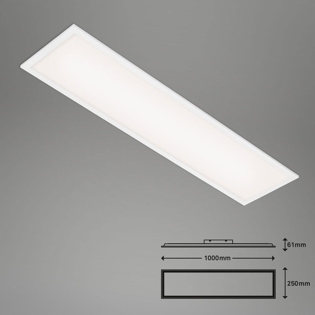 LED-panel Simple ultratynt 100x25 cm hvit Briloner montert