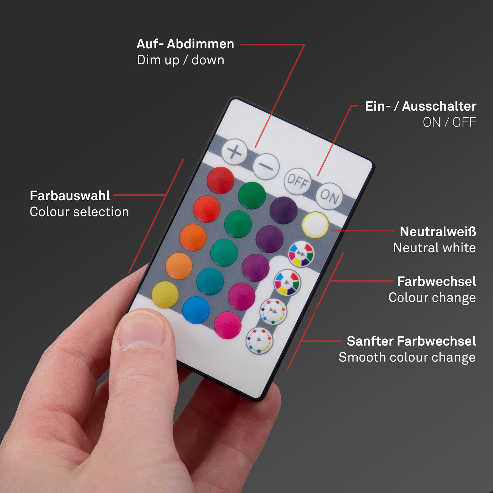 LED-panel Slim rund RGBW Ø42 cm dimbar hvit - Briloner lyser opp rommet