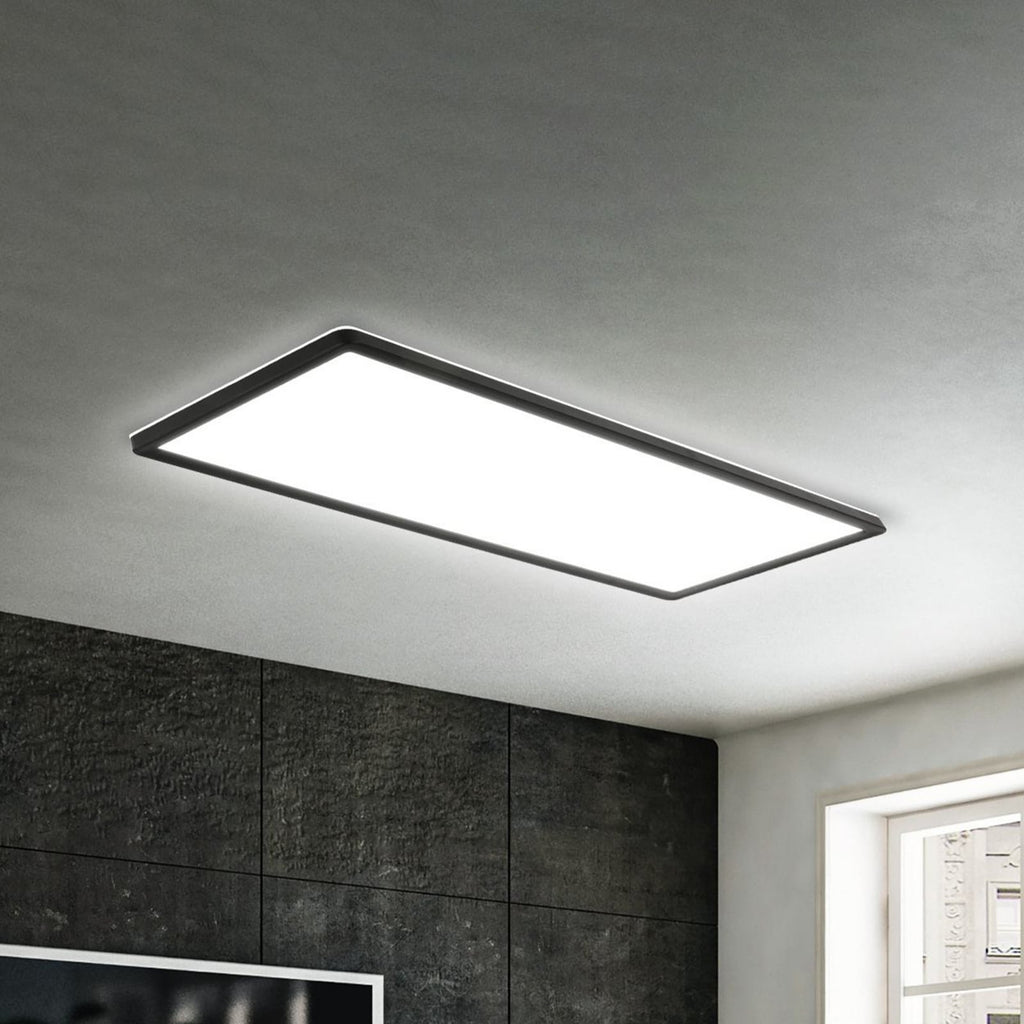 LED-panel Slim svart 58x20 cm 22W 4000K nøytralhvit forfra
