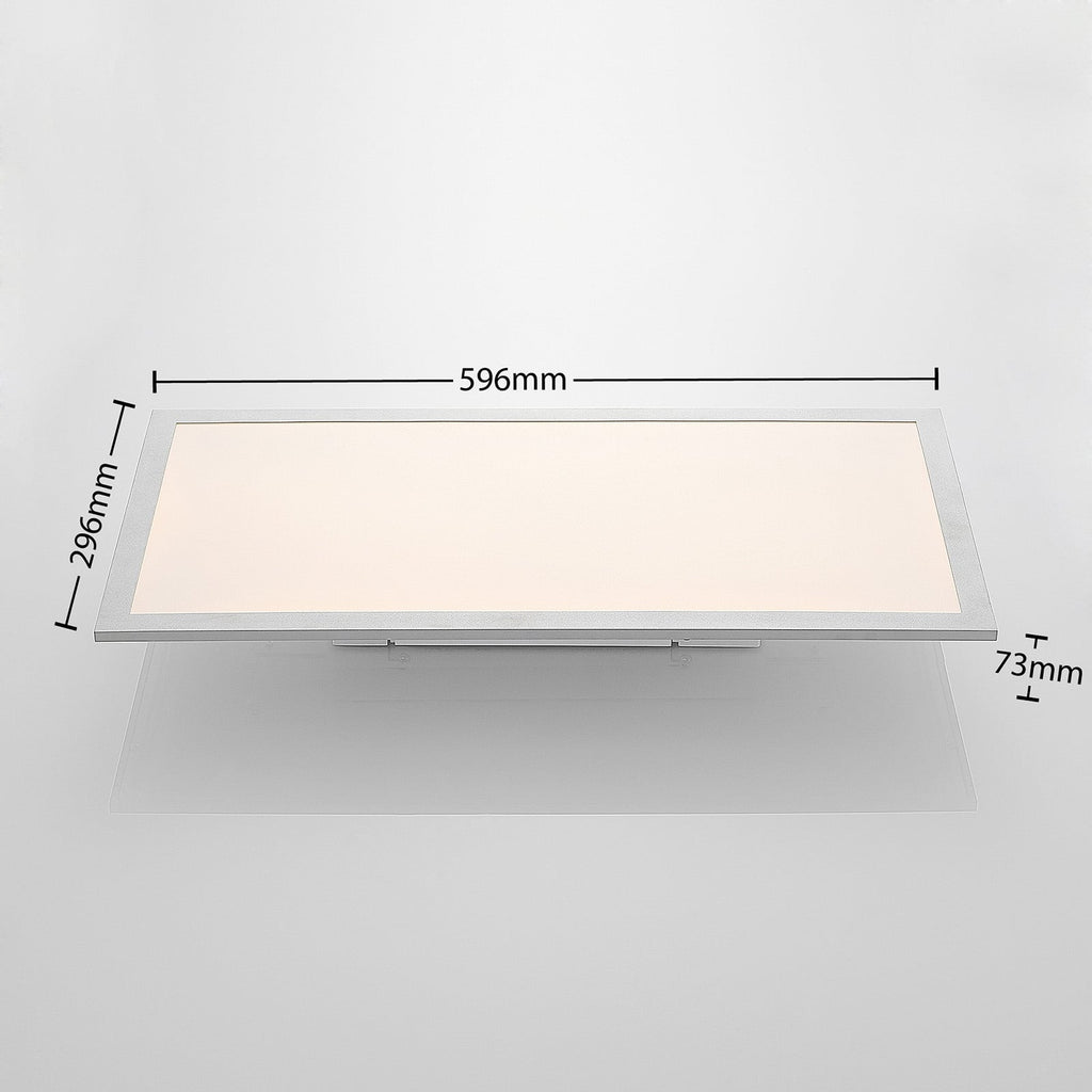 LED-panel Stenley 60x30 cm 4000K sølv aluminium montert i rom
