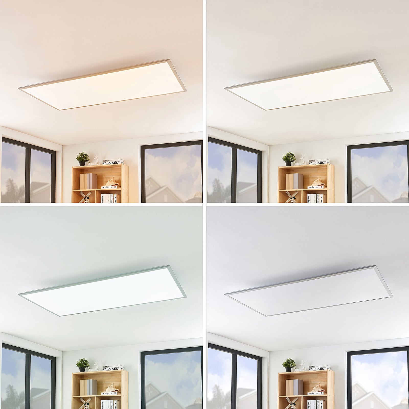 LED-panel Stenley dimbar CCT 120x60 cm 50W sølv bakside