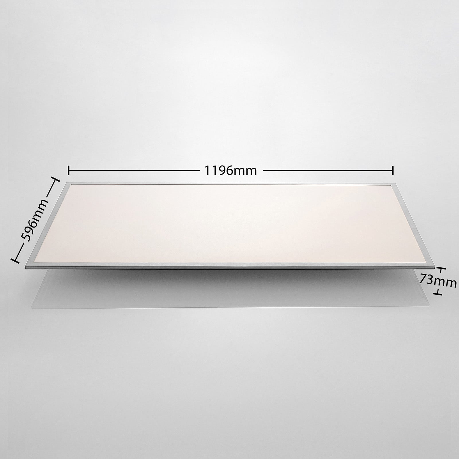 LED-panel Stenley dimbar CCT 120x60 cm 50W sølv montert i tak
