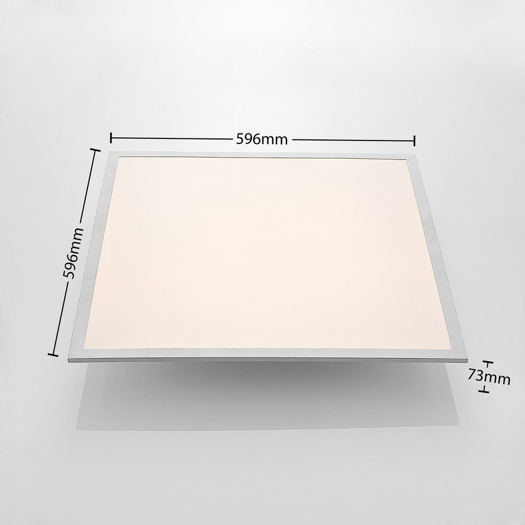 LED-panel Stenley sølv aluminium 60x60 cm montert i tak