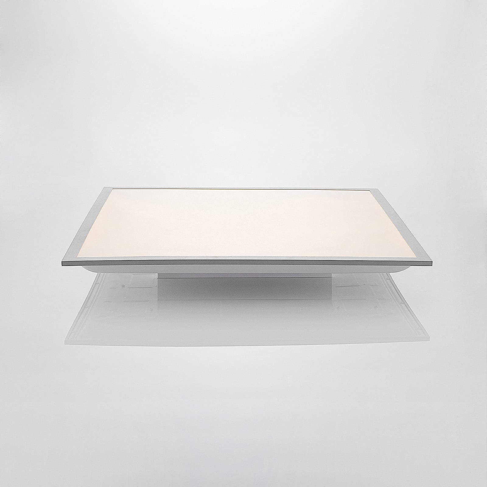 LED-panel Stenley sølv aluminium 60x60 cm sideprofil
