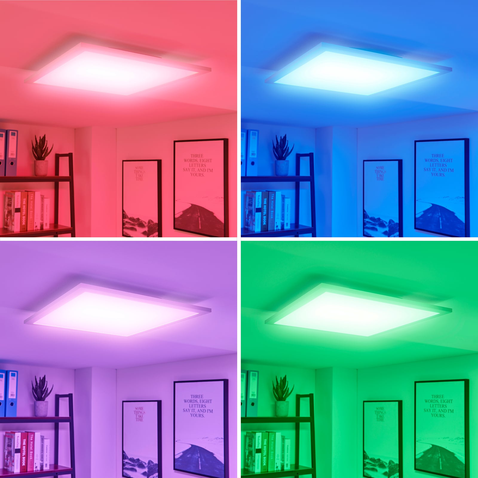 LED-panel Tinus RGB dimbar med fjernkontroll sideprofil
