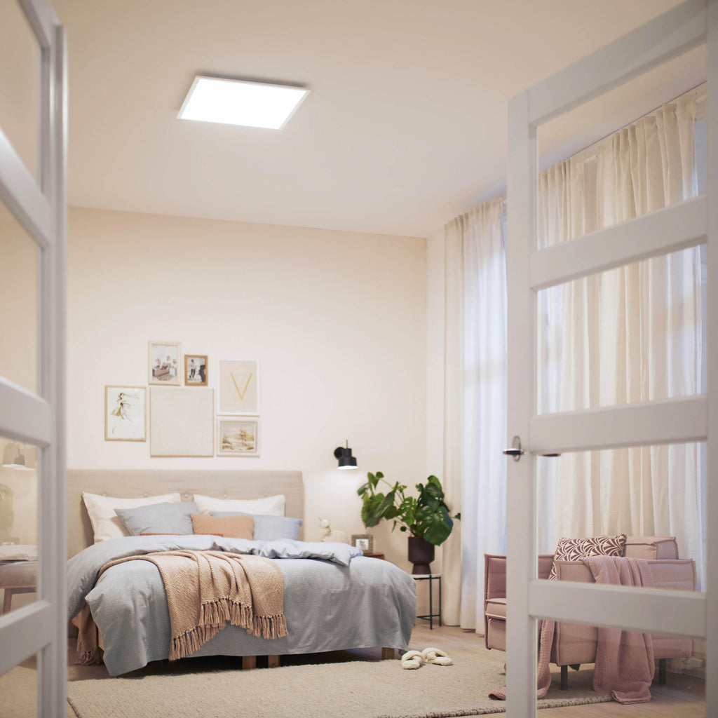 Detalj av LED-panel Touch dimbar 62,8x62,8 cm 36W varmhvit hvit Philips