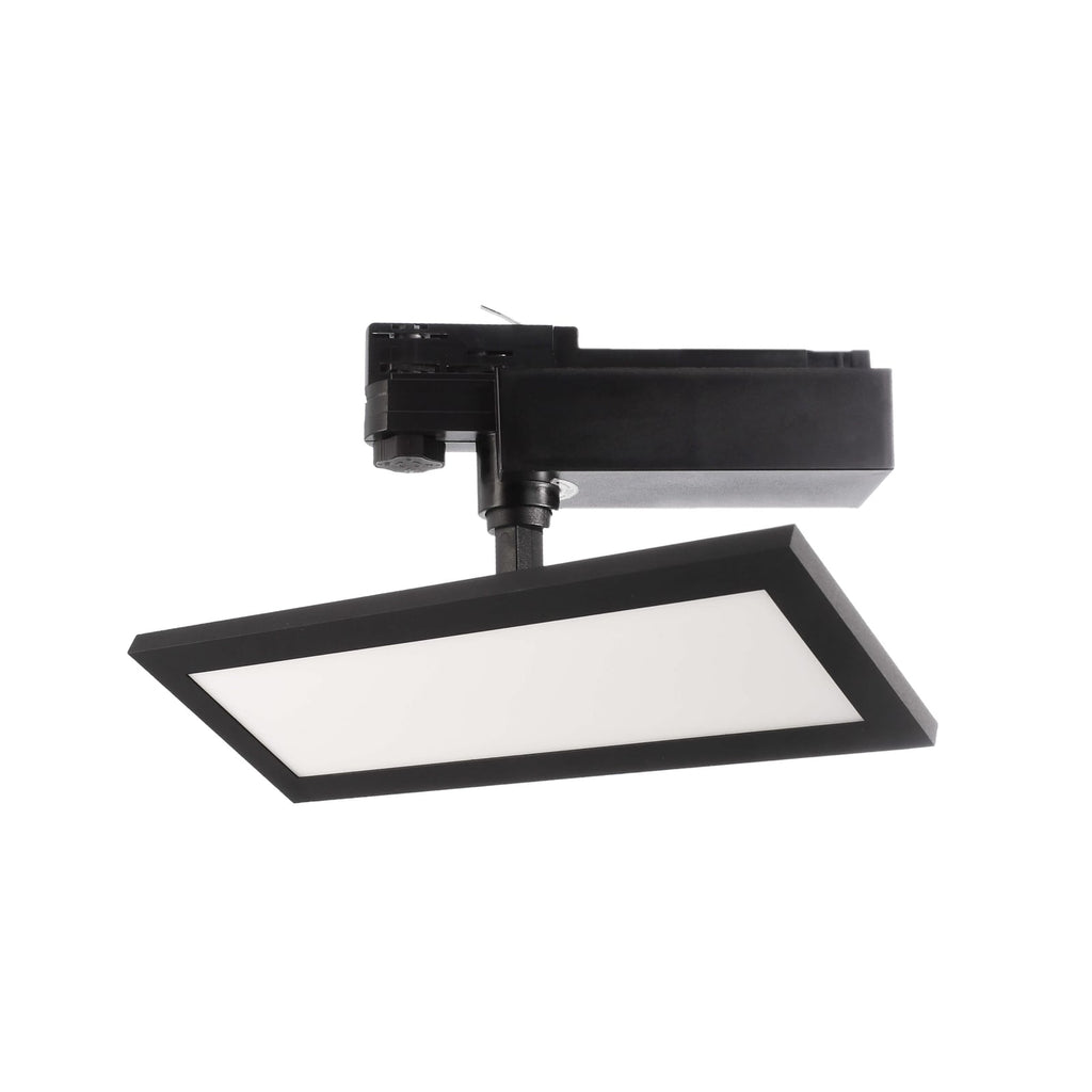 LED-panel TRACK LIGHT 3-fase svart 30x11 cm forfra