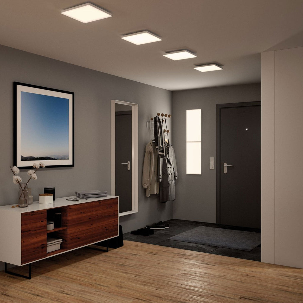 LED-panel Velora 30x30 cm varmhvit matt hvit metallramme