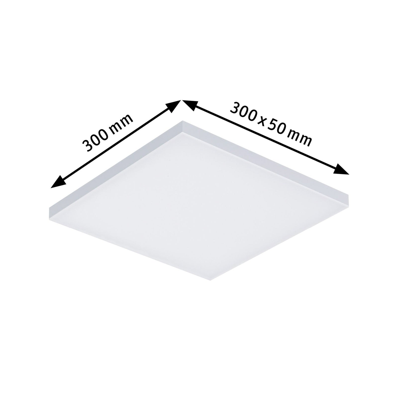 LED-panel Velora 30x30 cm varmhvit matt hvit sideprofil