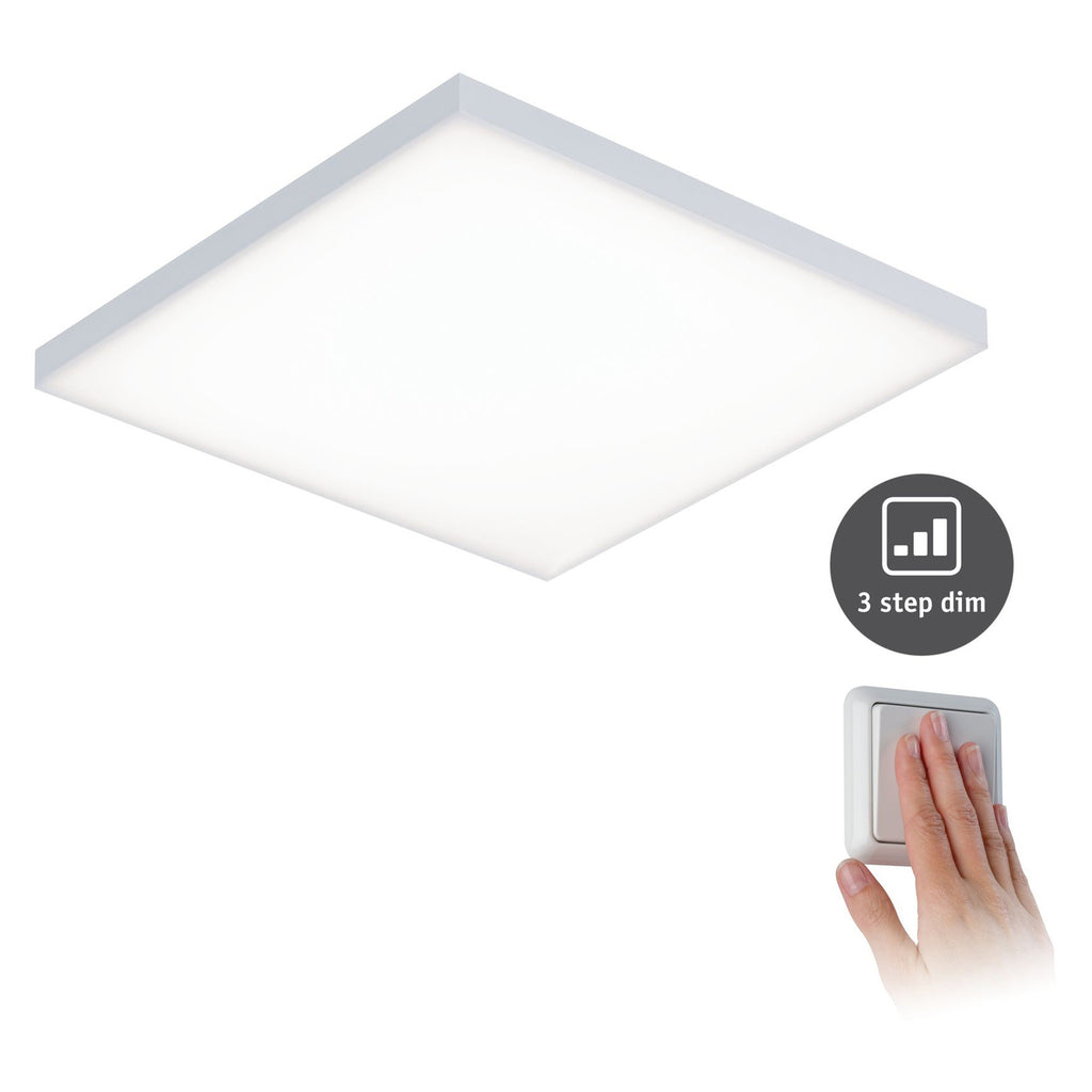 Detalj av LED-panel Velora dimbar 29,5x29,5 cm 17W varmhvit