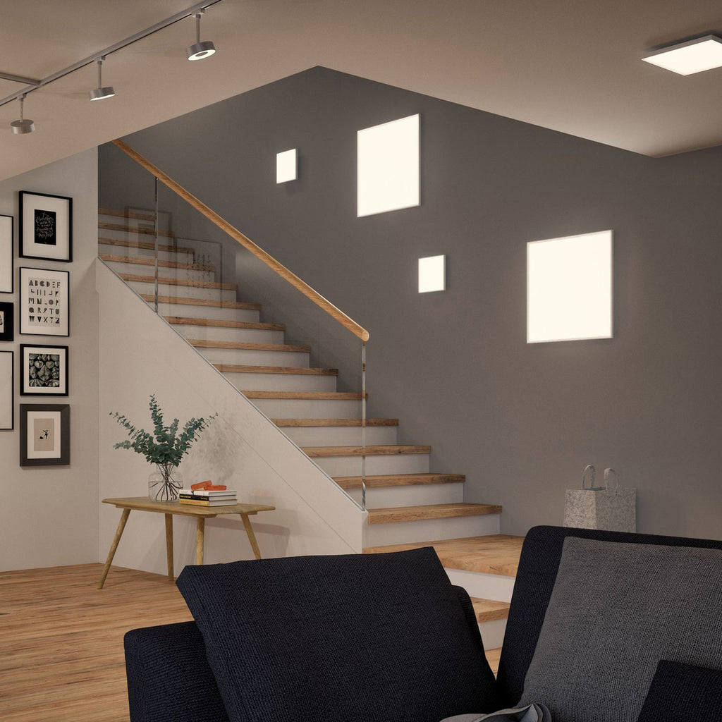 LED-panel Velora dimbar 29,5x29,5 cm 17W varmhvit detalj metall