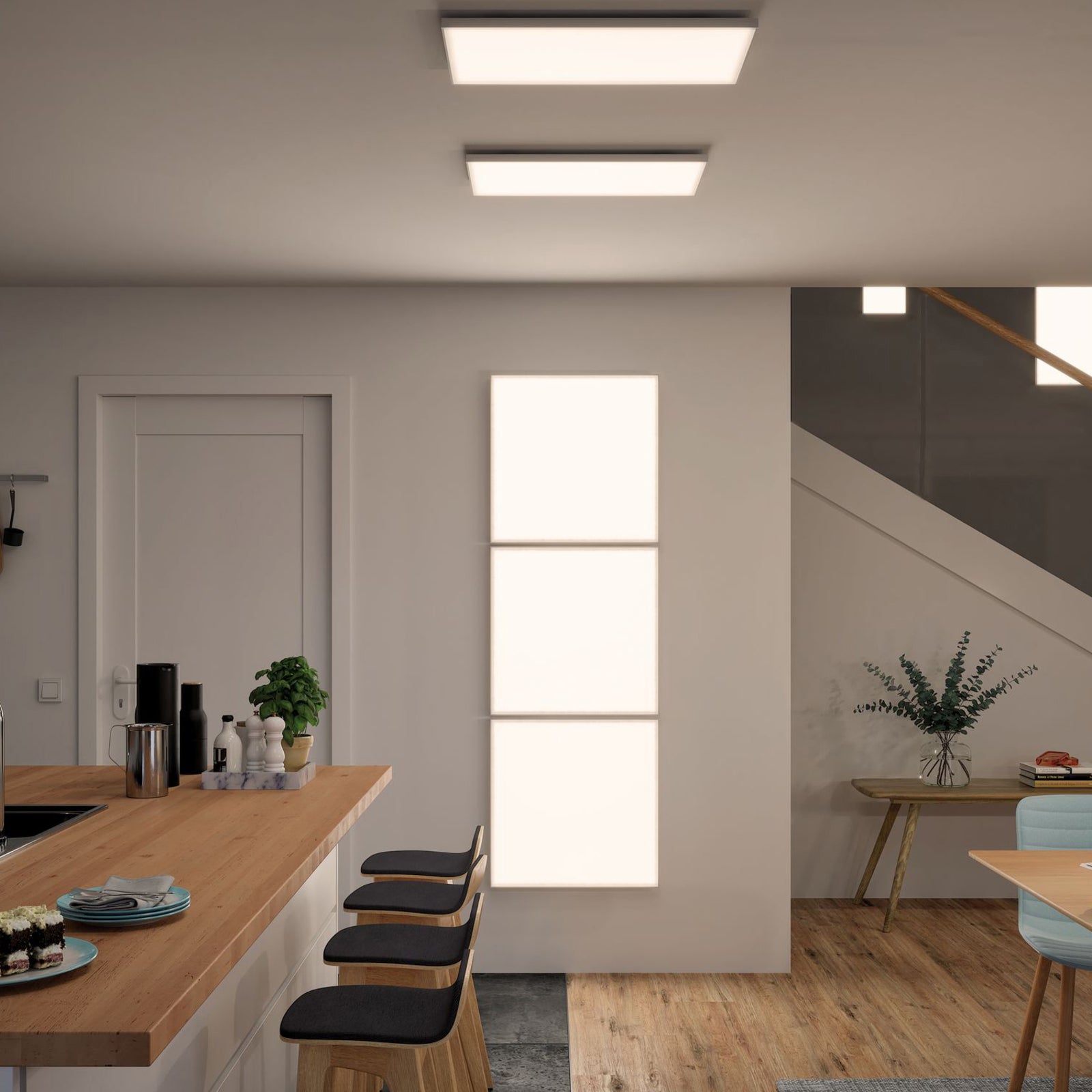 LED-panel Velora dimbar 59,5x59,5 cm varmhvit Paulmann monteringsdetalj