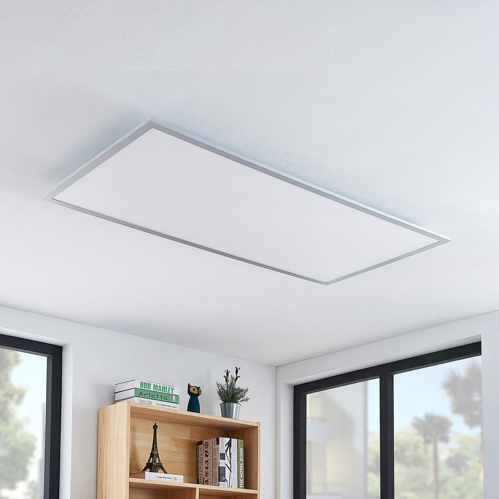 LED-panel Zento sølv/hvit 120x60 cm bakside