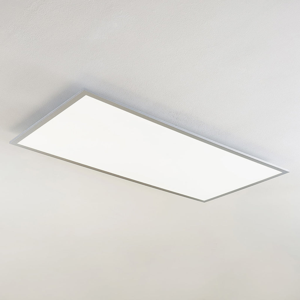 LED-panel Zento sølv/hvit 120x60 cm nærbilde av lysflaten