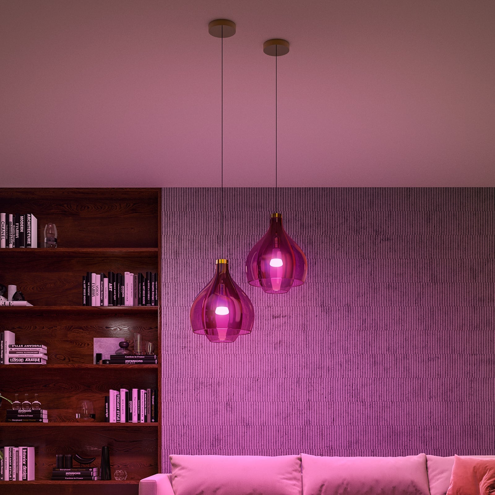 LED-pære 2x E27 8,1W CCT RGB dimbar med Bridge Pro - Philips Hue montert