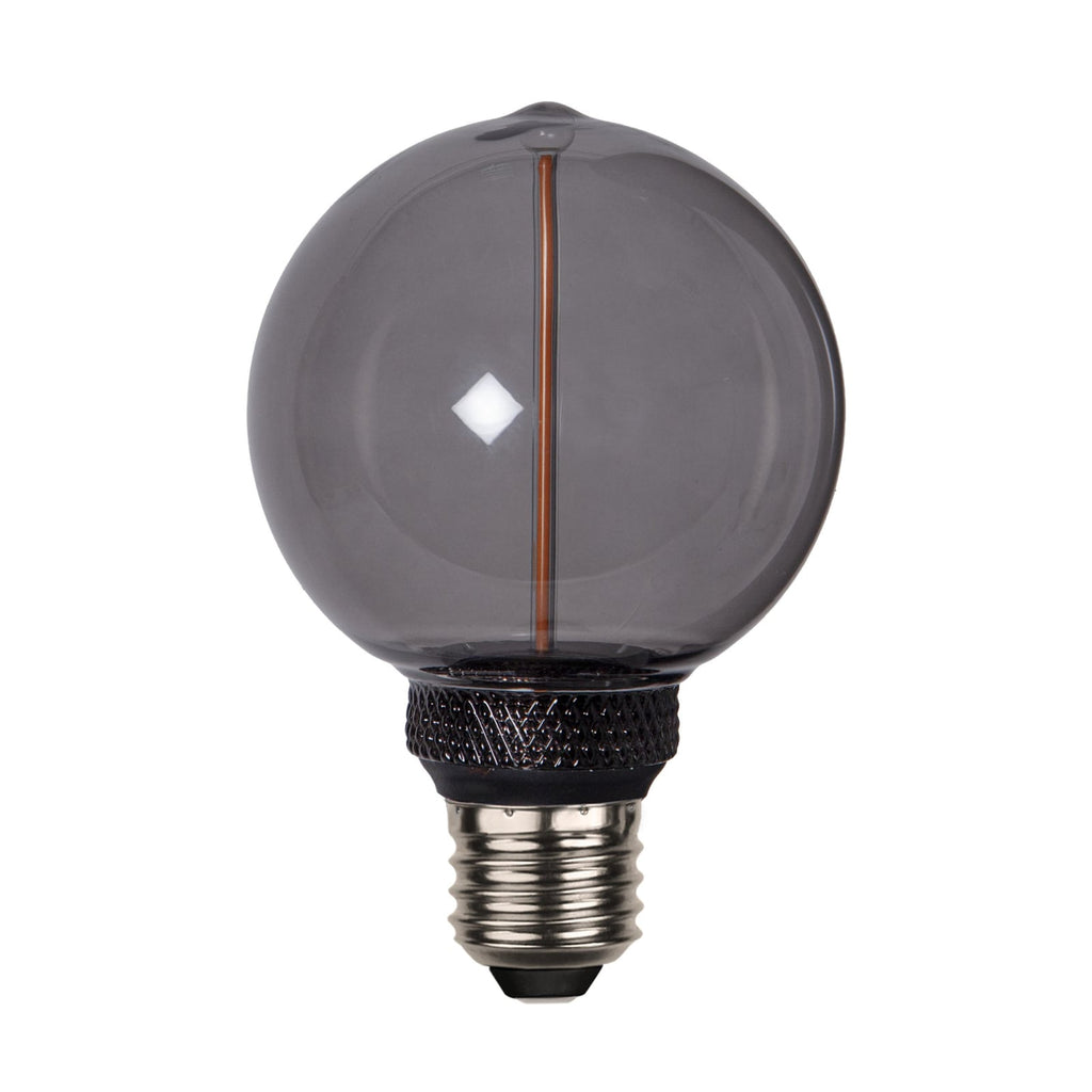 LED-pære DecoLED One G80 E27 2W svart front