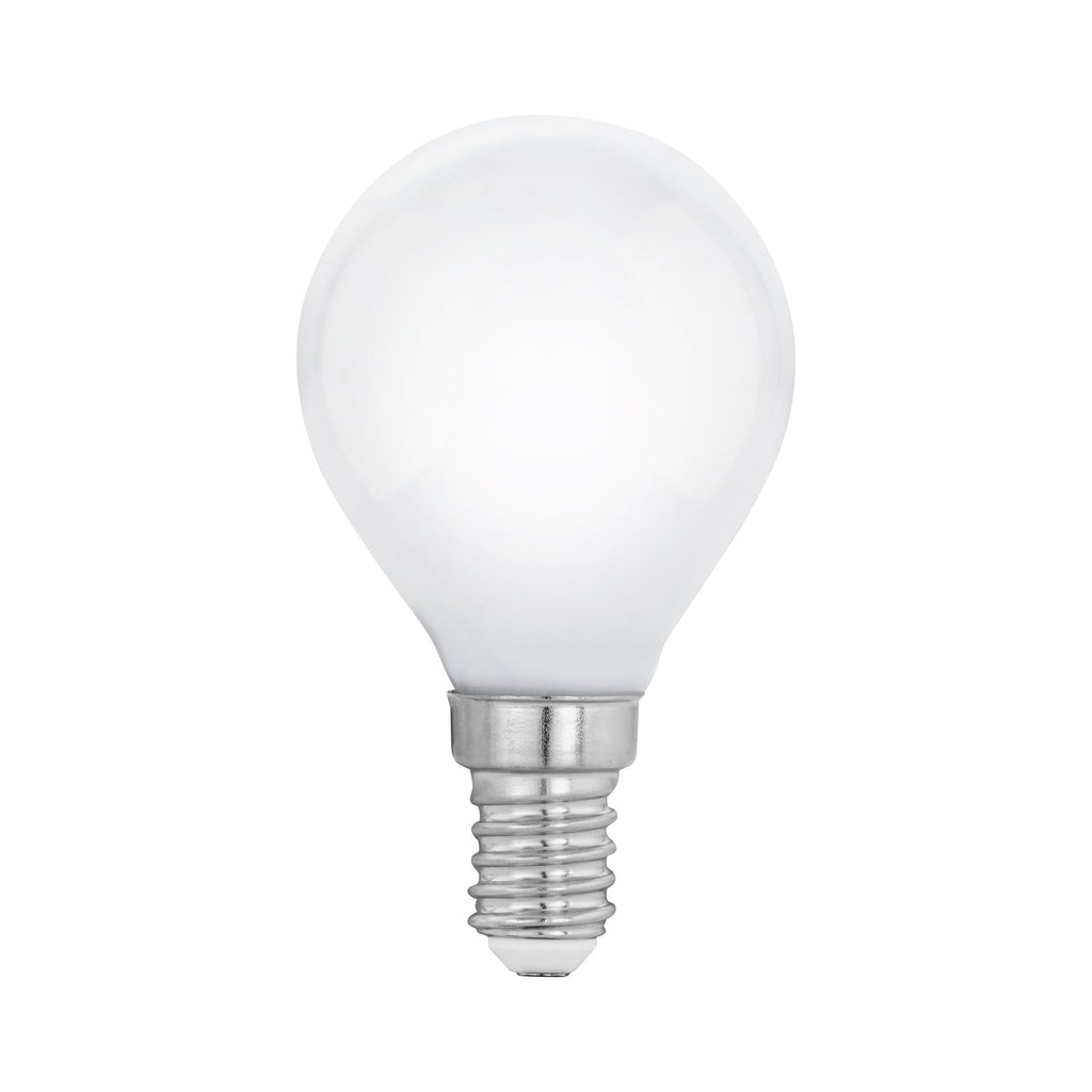 LED-pære dråpeform E14 4W 2700K opal EGLO forfra