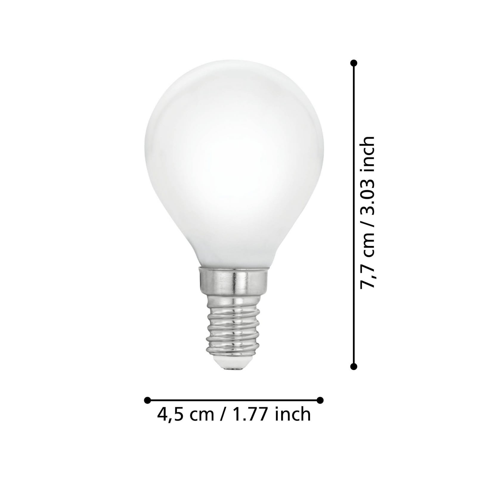 Detalj av LED-pære dråpeform E14 4W 2700K opal EGLO