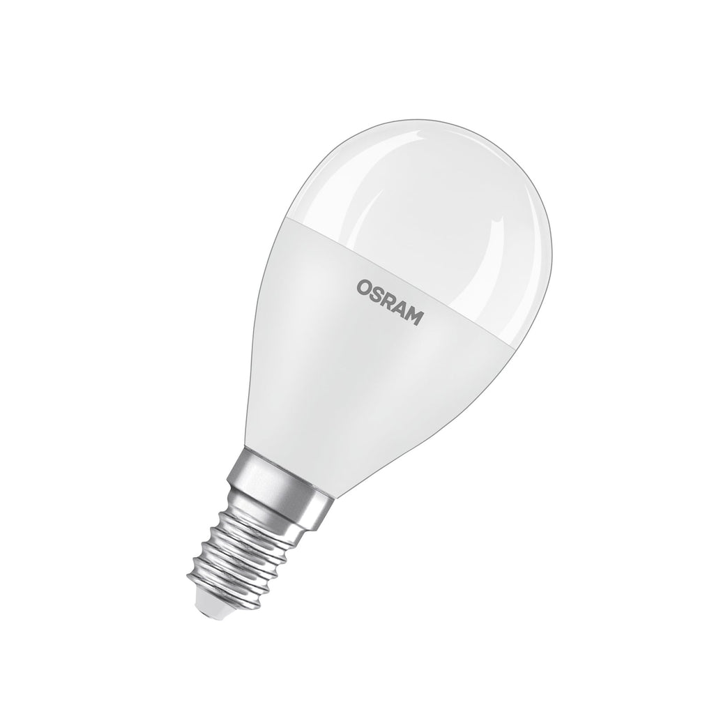 LED-pære dråpeform E14 7,5W 2700K matt 806lm - OSRAM forfra