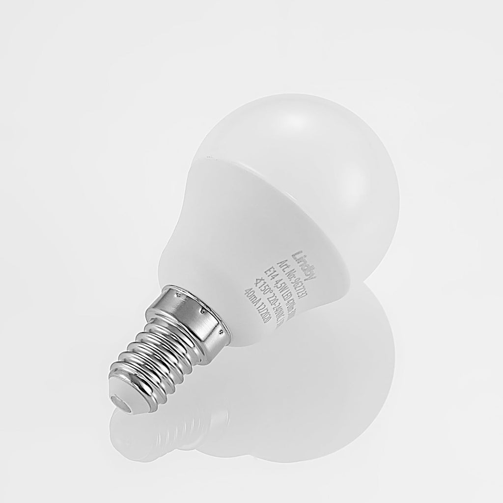 LED-pære E14 dråpeform 4,5W 3000K opal Lindby lysutslipp