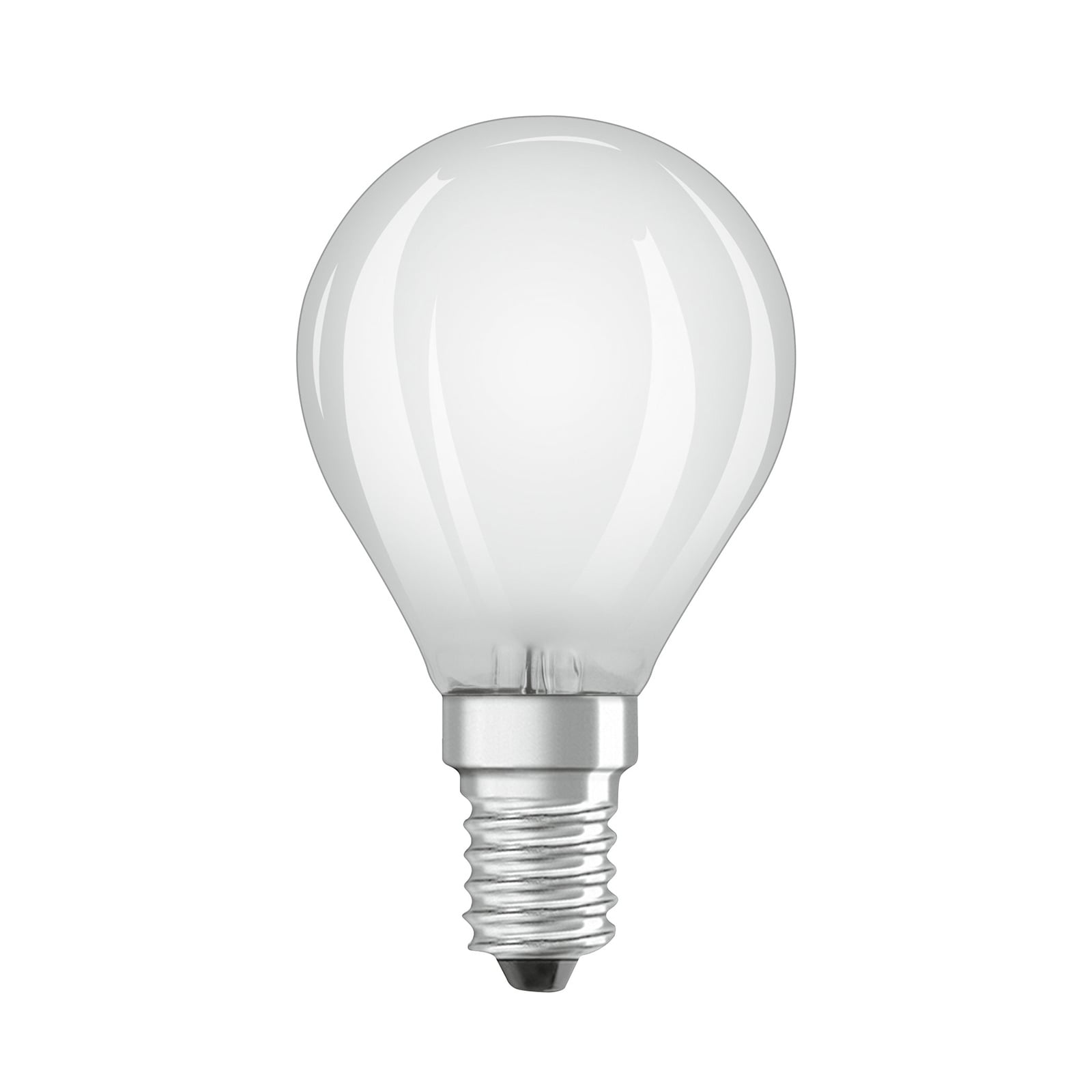 Detalj av LED-pære E14 dråpeform 5,9W 4000K matt dimbar OSRAM