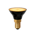 LED-pære E14 G45 5W 400lm 2700K dimbar svart forfra