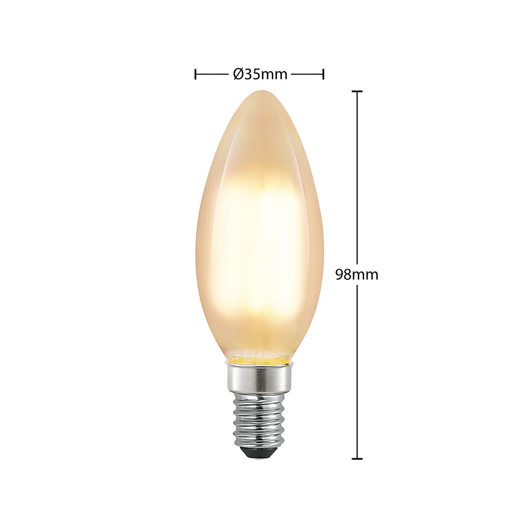 LED-pære E14 kronelysform 4W 2700K dimbar matt 3-pk - Arcchio detalj