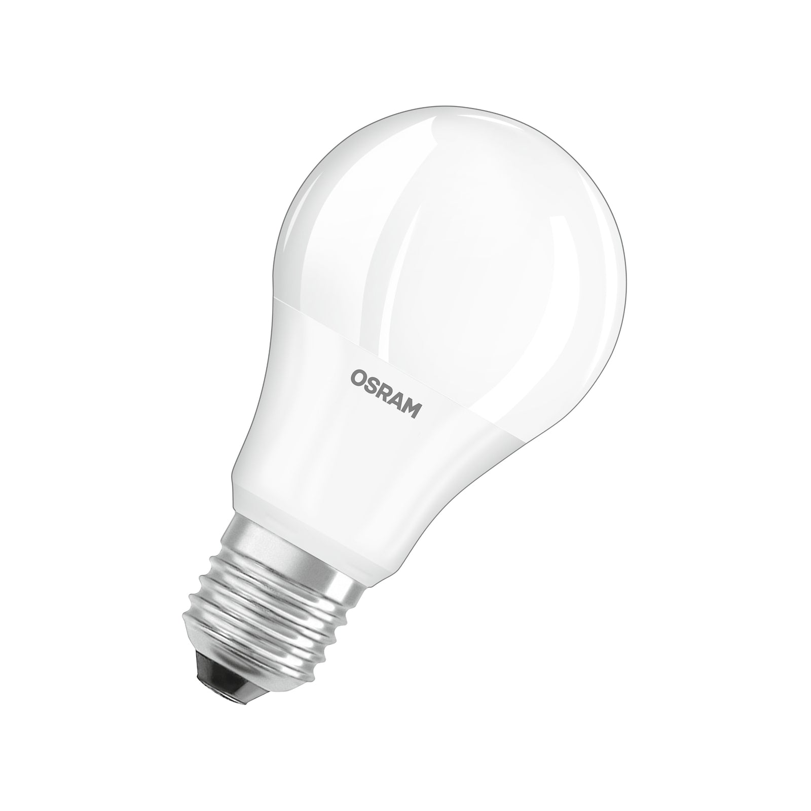 LED-pære E27 10W 2700K matt 1055lm 3-pakning OSRAM forfra