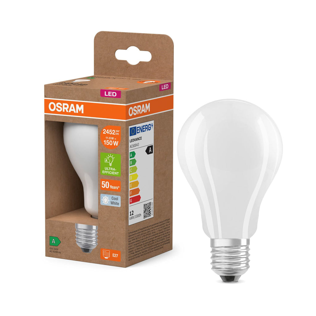LED-pære E27 11,6W 4000K nøytralhvit matt 2452lm OSRAM nærbilde