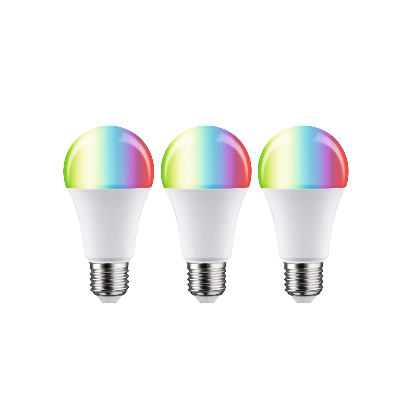 LED-pære E27 11W 1055lm Zigbee RGBW dimbar 3-pk - Paulmann forfra