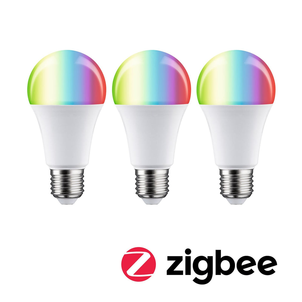 LED-pære E27 11W 1055lm Zigbee RGBW dimbar 3-pk - Paulmann brukt i lampe