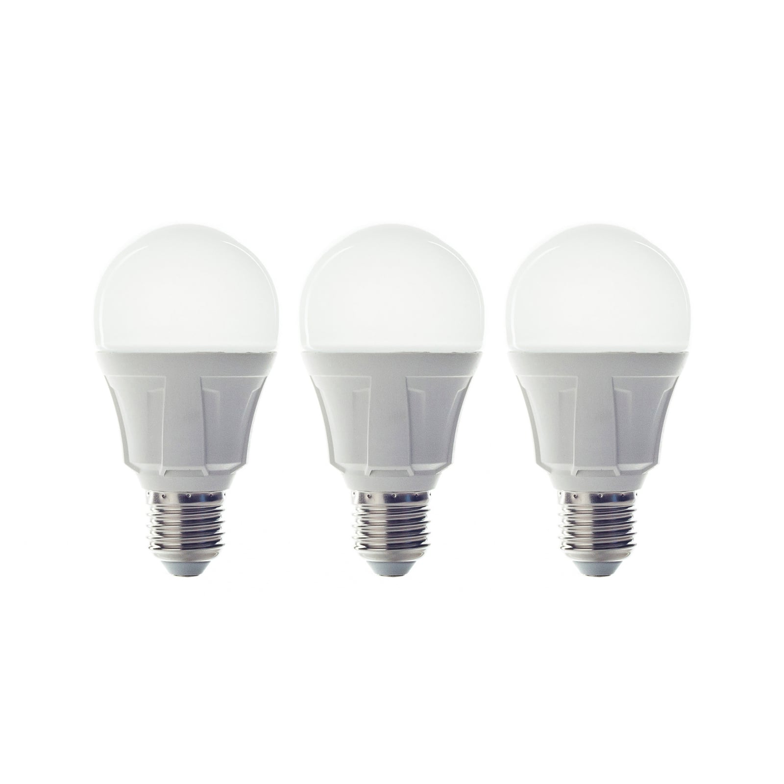 LED-pære E27 11W opal 3000K varmhvit 3-pack - Lindby forfra