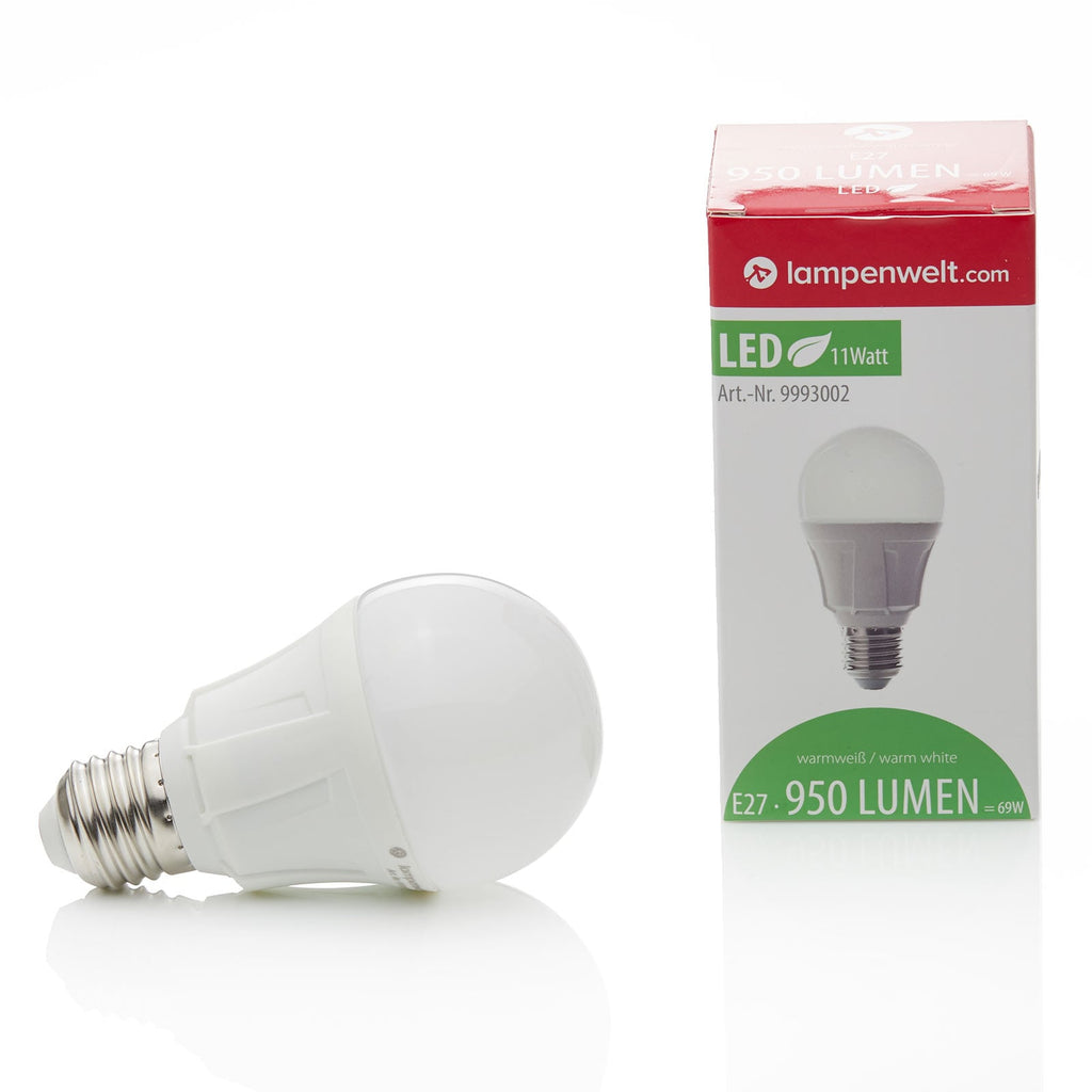 Detalj av LED-pære E27 11W pæreform opal 3000K 1055 lm Lindby
