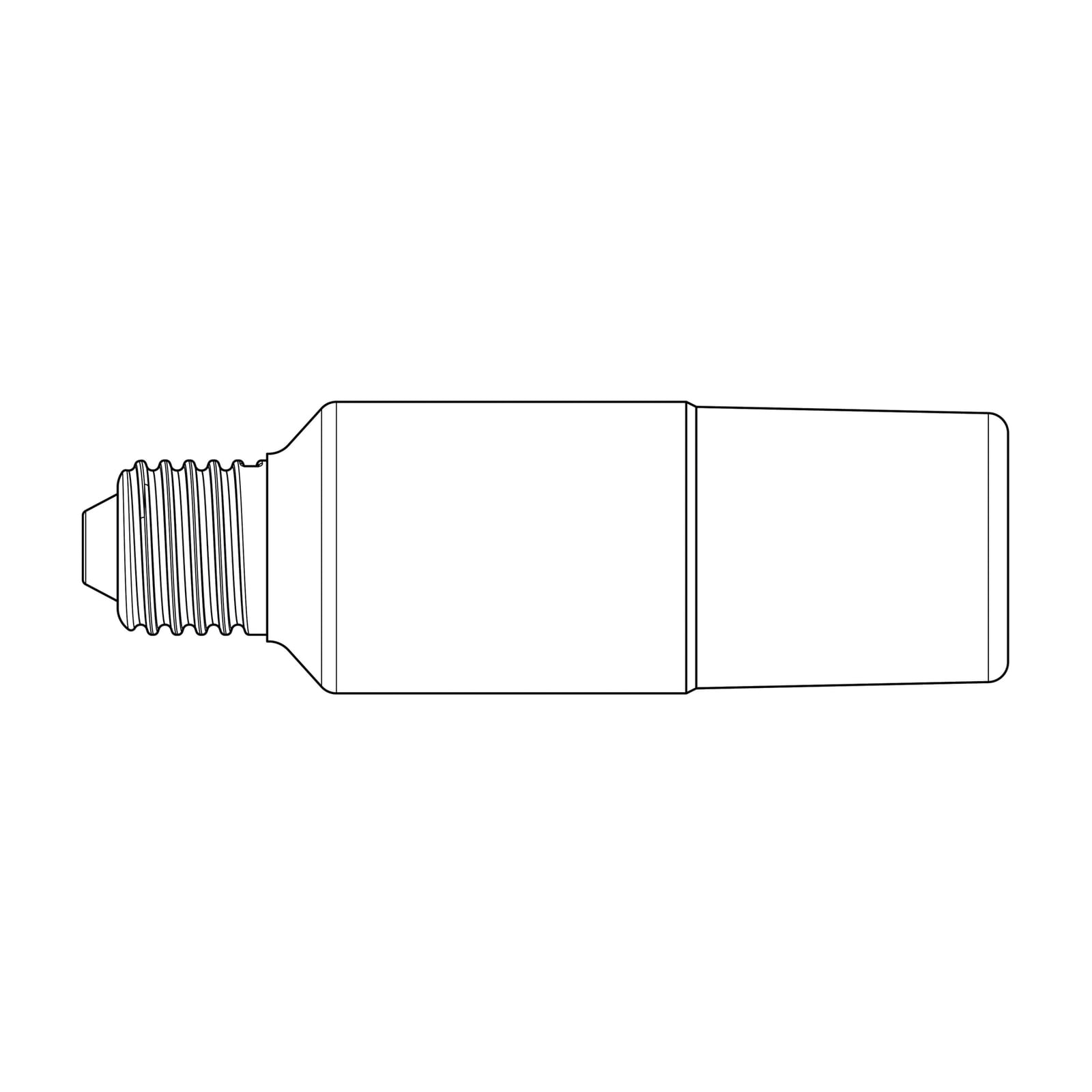LED-pære E27 12W 1450lm 3000K varmhvit matt Maul detalj