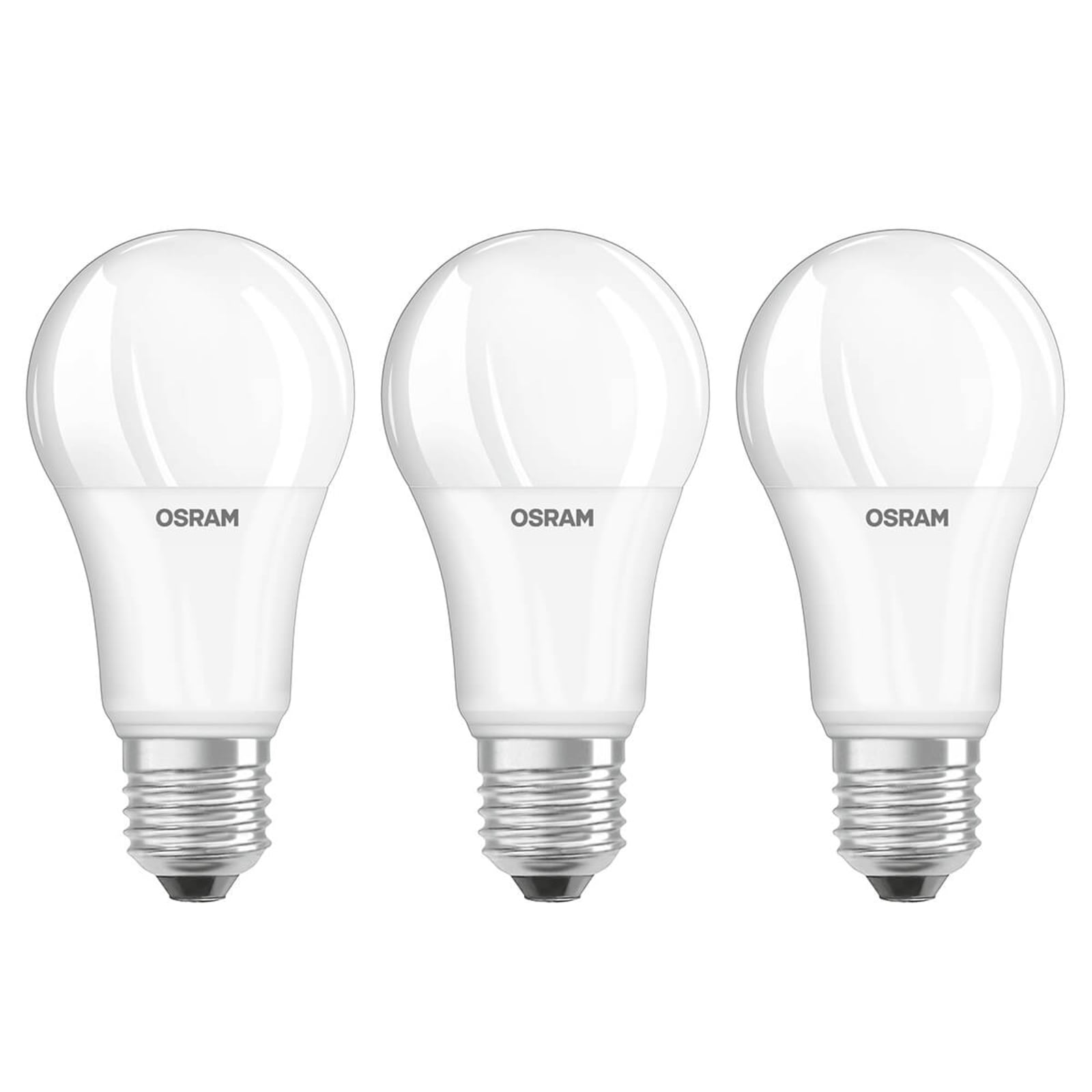 LED-pære E27 14W 1521lm 2700K varmhvit 3-pack forfra