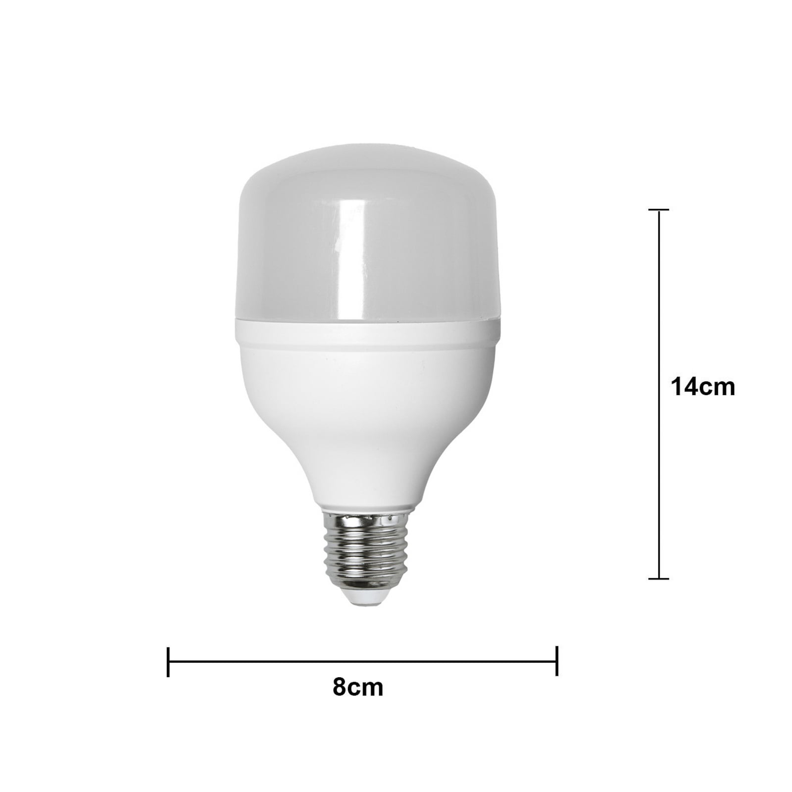 LED-pære E27 20W 2700lm 6500K kaldhvit fra STAR TRADING montert i lampe