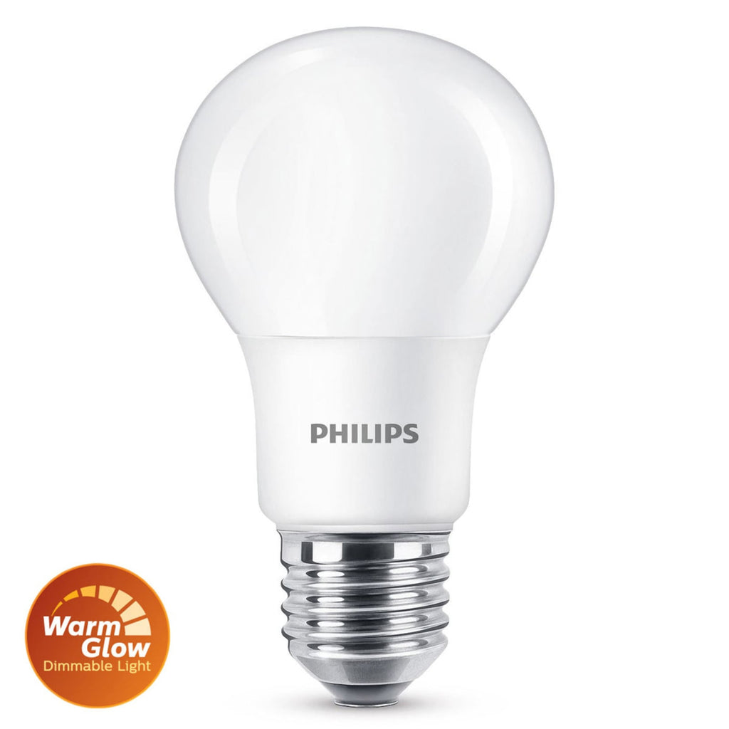 LED-pære E27 3,4W WarmGlow matt dimbar Ra90 - Philips forfra