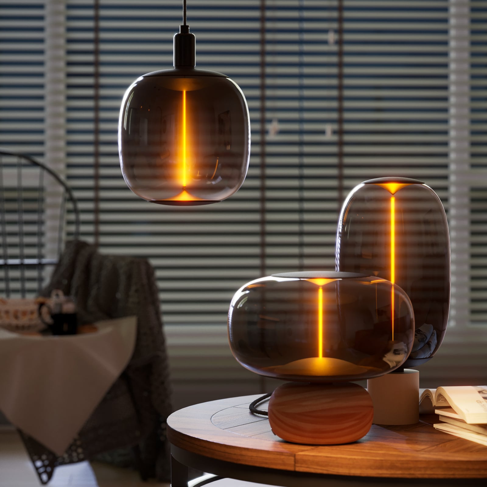 LED-pære E27 4W 1800K dimbar Magneto Beo Ø30 cm bakside