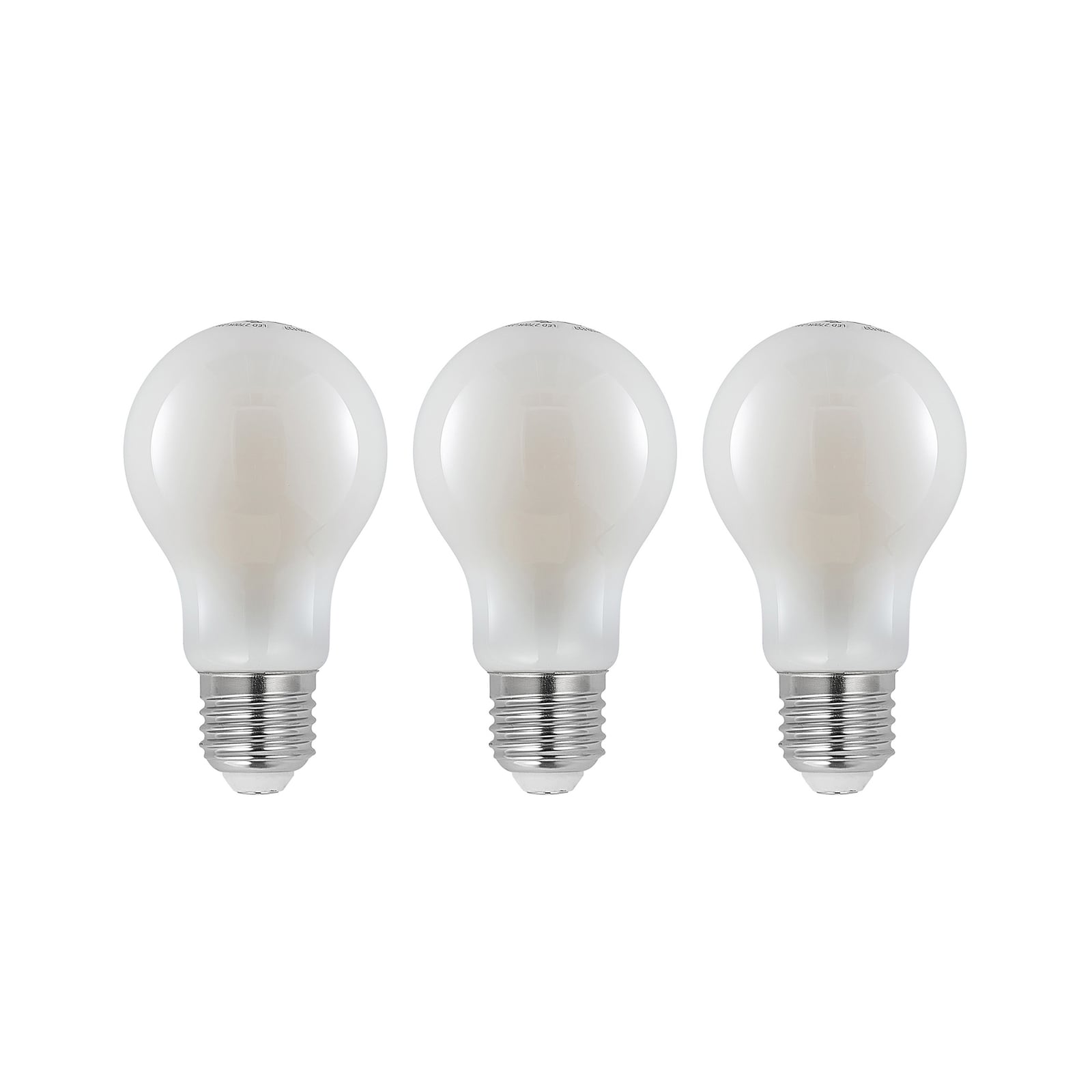 LED-pære E27 4W 2700K dimbar opal 3-pakk Arcchio forfra
