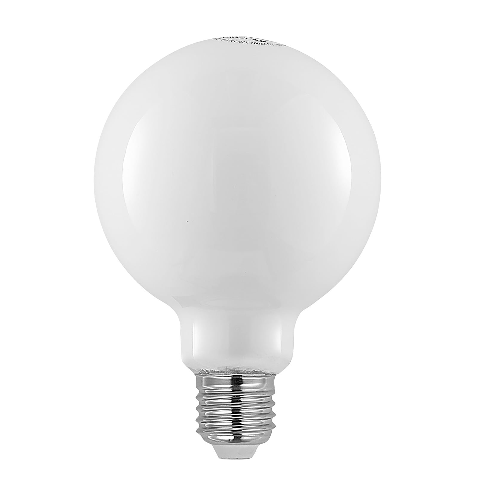 LED-pære E27 4W G95 globe 2700K dimbar opal forfra