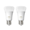 LED-pære E27 6W 810lm CCT dimbar 2-pakning Philips Hue forfra