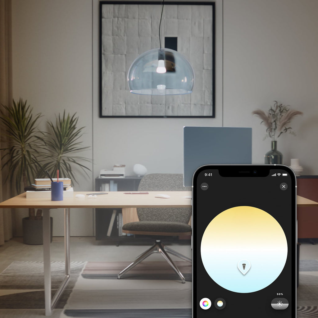 LED-pære E27 6W 810lm CCT dimbar 4-pakning - Philips Hue Bluetooth kontroll