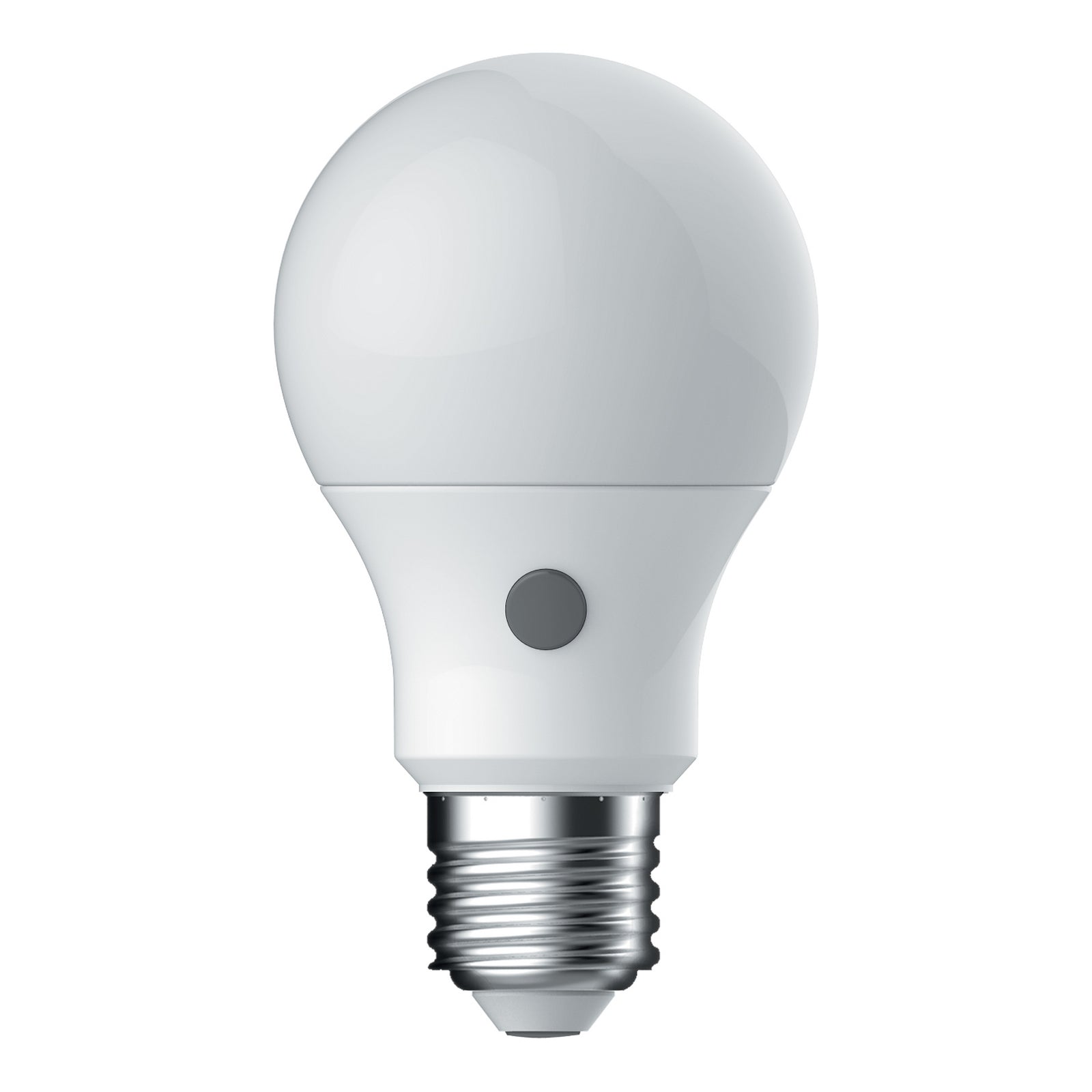 LED-pære E27 7,3W 2700K med bevegelsessensor opal - MEGAMAN forfra