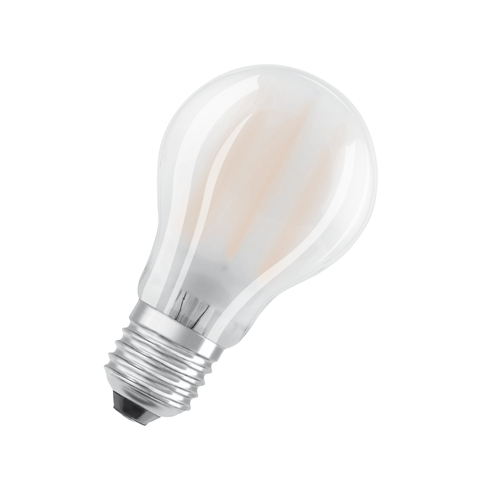 LED-pære E27 7,5W 2700K varmhvit matt 3-pakning forfra