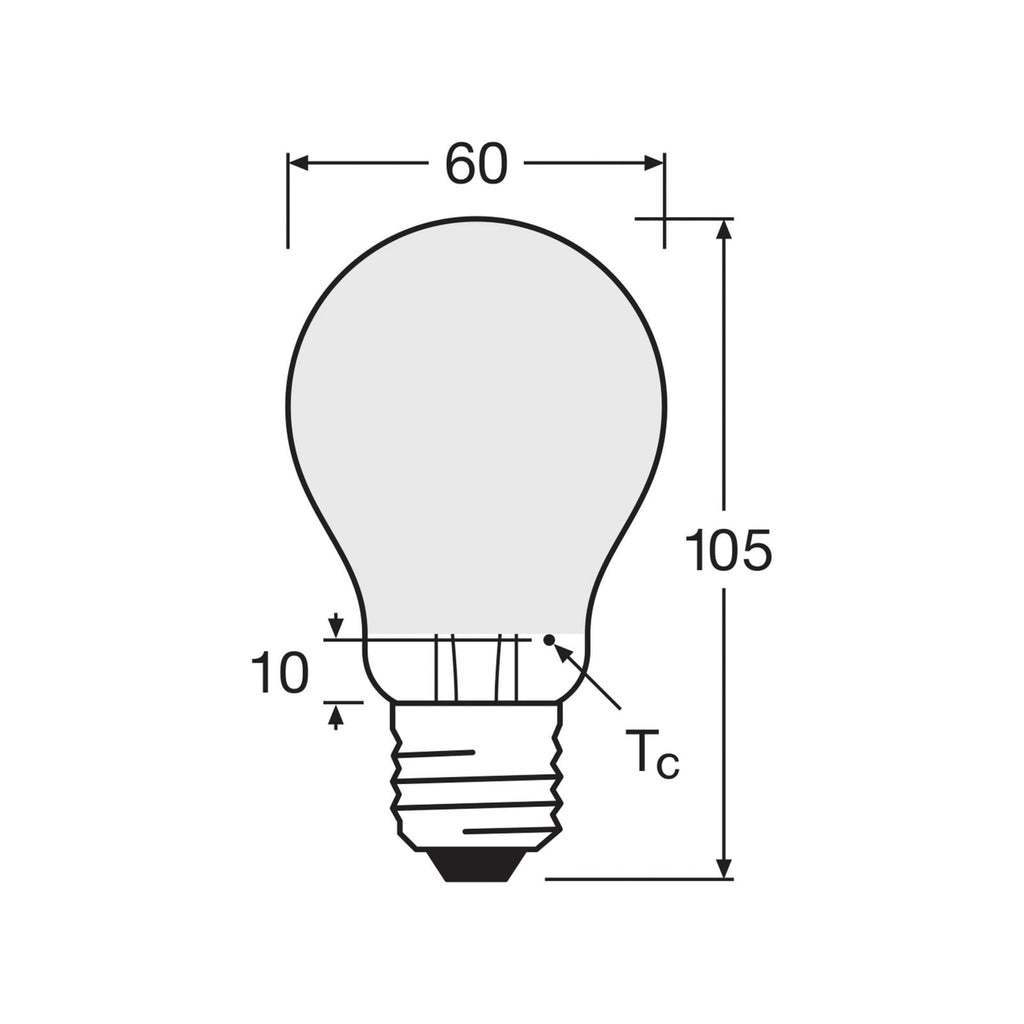 LED pære E27 7W 2700K matt pæreform 6-pk nærbilde