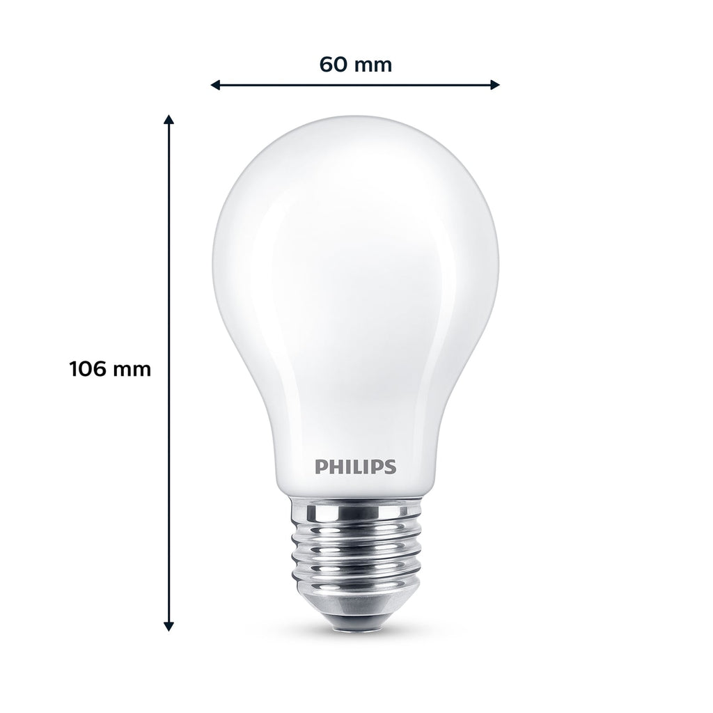 LED-pære E27 7W 806lm 2700K matt 6-pakning - Philips detalj av matt glass